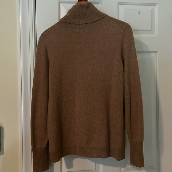 White & Warren cashmere turtleneck in camel - Picture 5 of 5